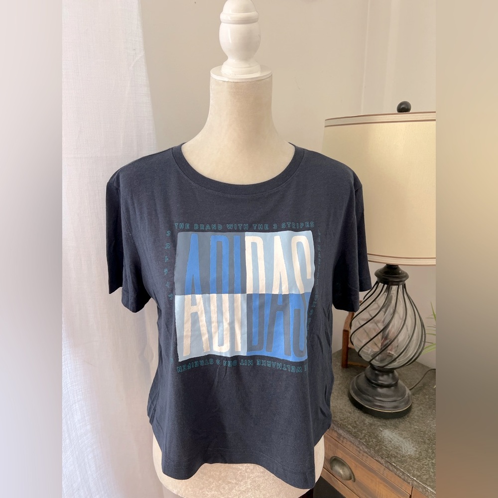 NWOT Adidas Navy Graphic T-Shirt